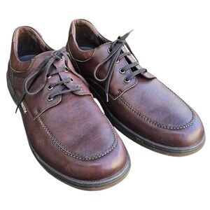 Mephisto‎ Douk Brown Leather Loafer Casual Orthopedic Lace Up Shoes Men US 11B